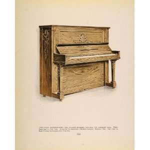   Illustration Steinway Upright Piano   Original Print