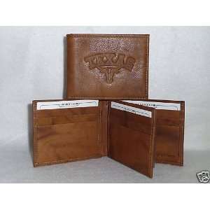    TEXAS LONGHORNS Leather BiFold Wallet NEW br3+ 