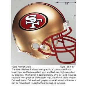 Wallpaper Fathead Fathead NFL & College Football Helmets 49ers Helmet 