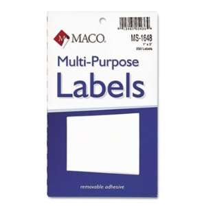   Multipurpose Self Adhesive Removable Labels, 1 x 3, White, 250/Pack